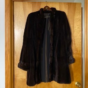 Excellent Condition Large Vintage Mink Fur Coat Brown Exceptionally Warm Luxury
